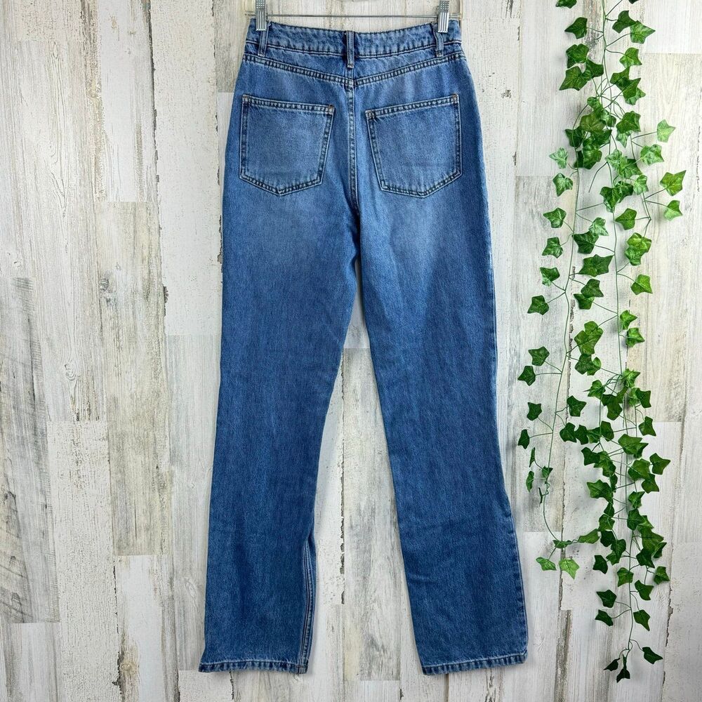 Jack Wills Ladies High Rise Straight Leg Blue Size W26/L32